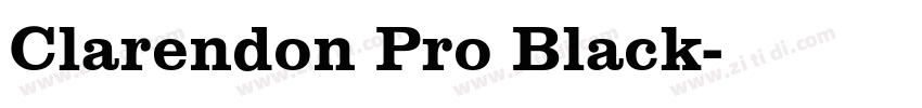 Clarendon Pro Black字体转换